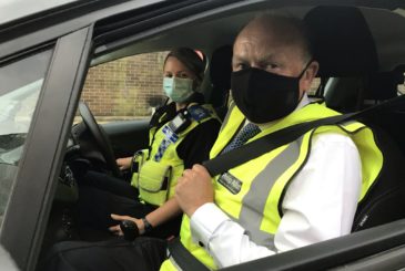 PFCC Philip Allott with PCSO Sue Whitehead