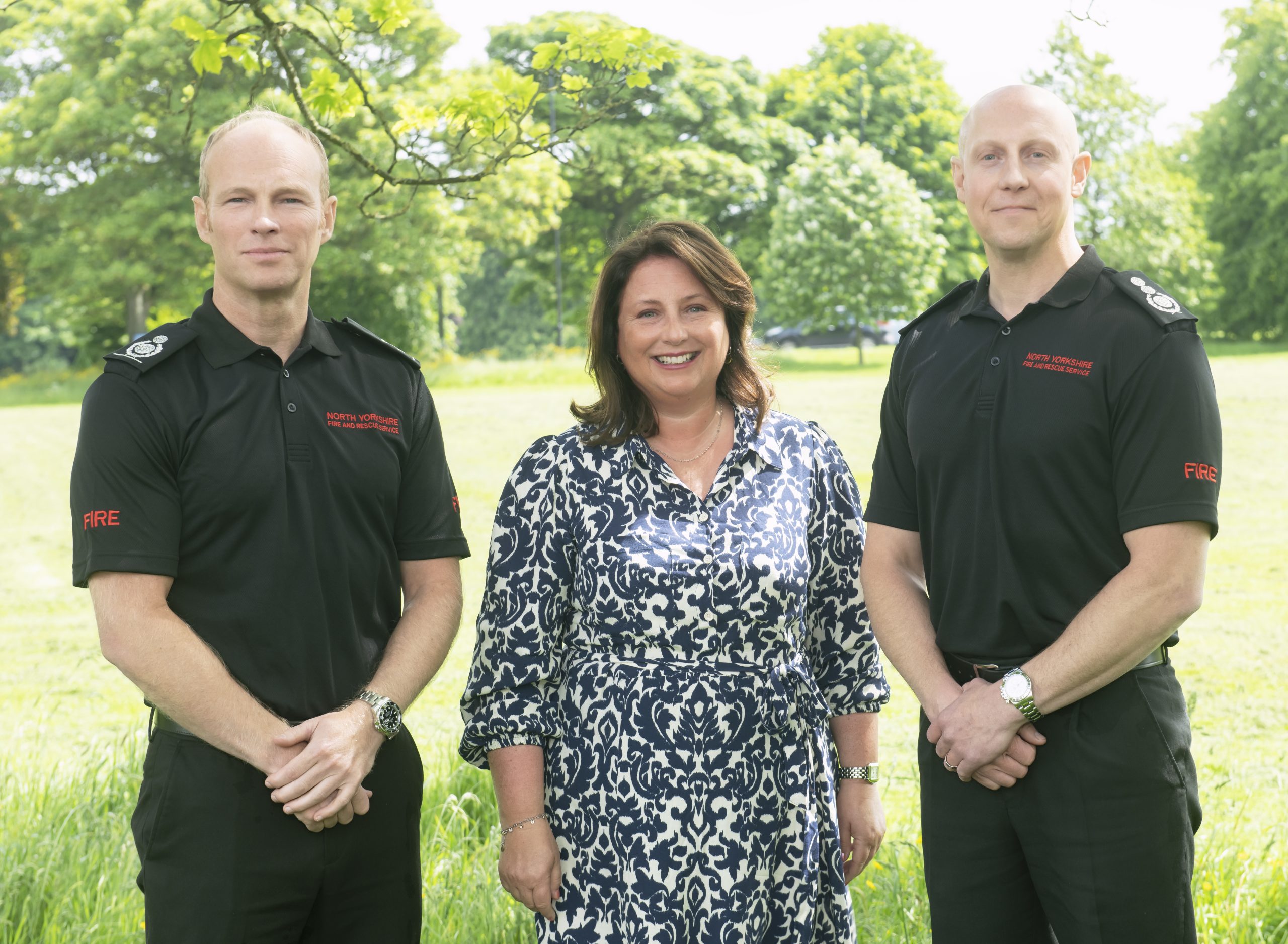 From left to Right: Deputy Chief Fire Officer Mat Walker, Commissioner Zoë, and Chief Fire Officer Jonathan Dyson