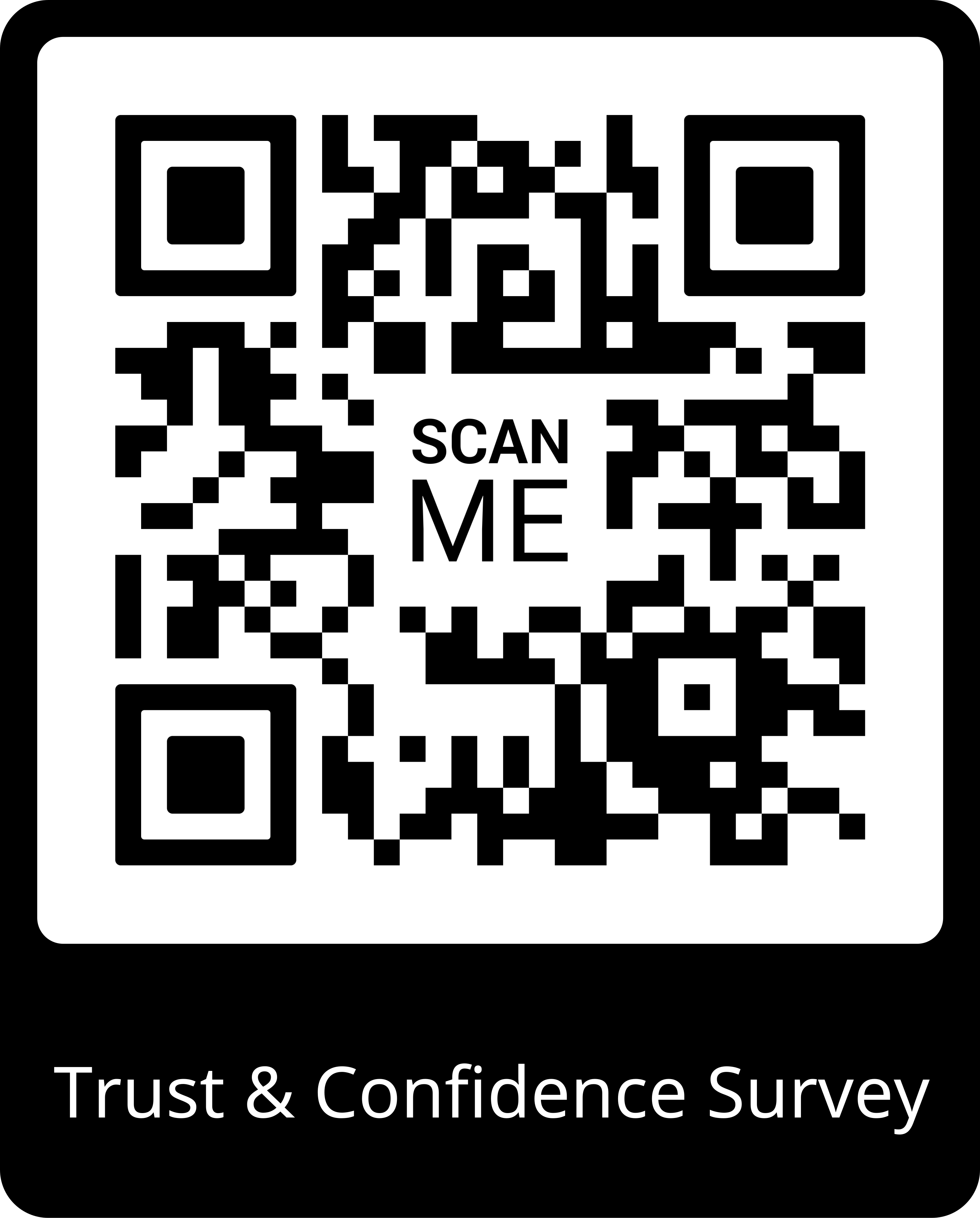 QR Code - Scan to start the Trust and Confidence Survey