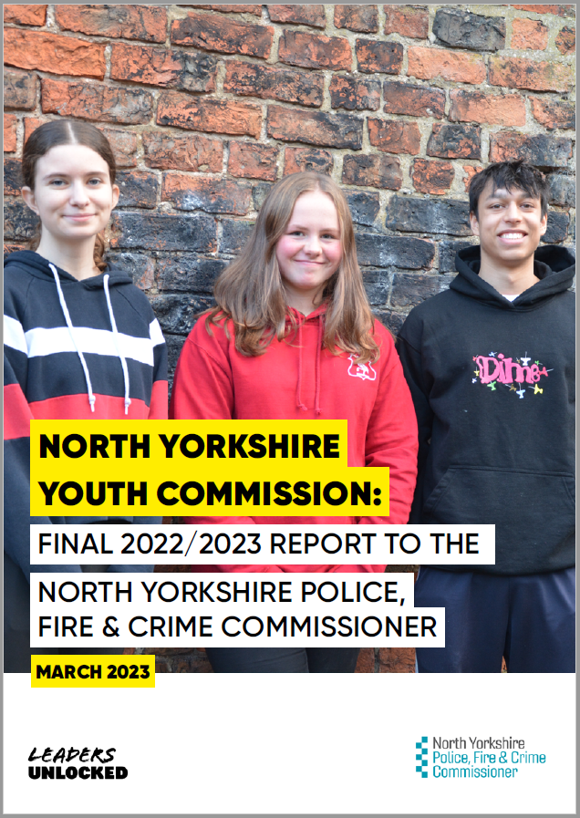 Youth Commission - Final report to PFCC 2022-23 - Front cover