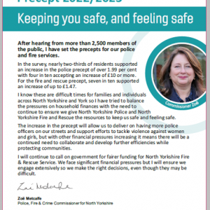 Precept leaflet - front cover