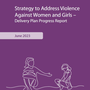 Front cover - Strategy to Address Violence Against Women and Girls – Delivery Plan Progress Report - June 2023