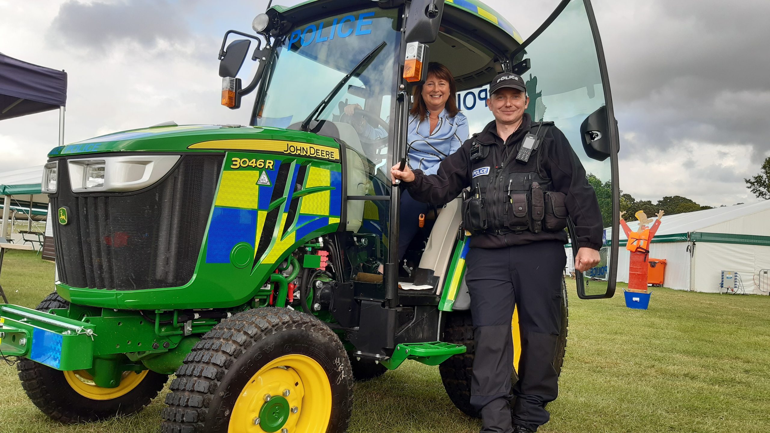 Commissioner Zoe with a North Yorkshire Police Rural Task Force Officer at the Great Yorkshire Show.