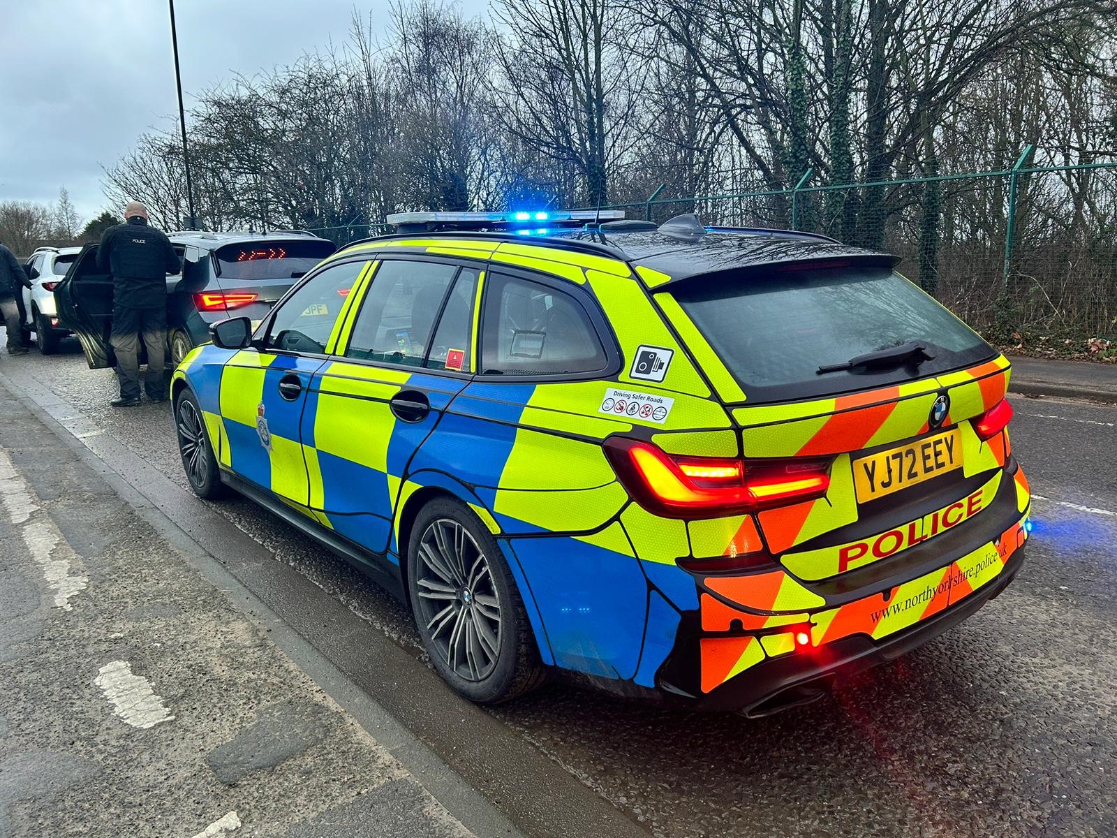 North Yorkshire Police and Merseyside Police stop a vehicle in York