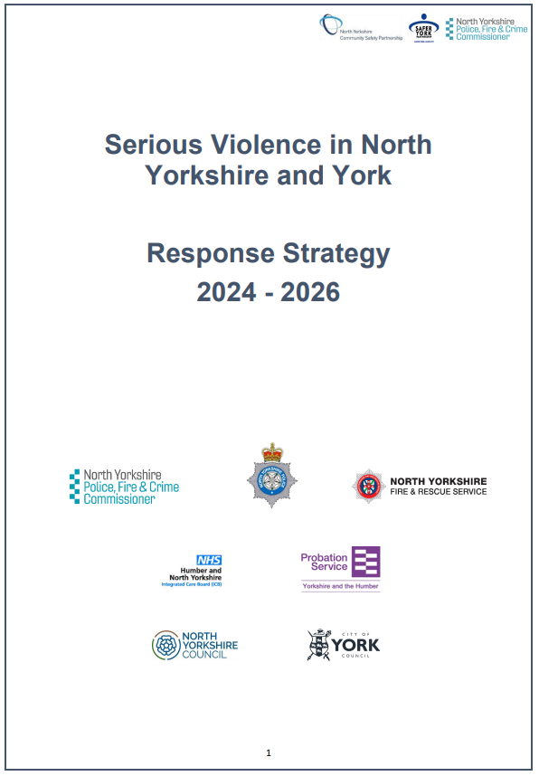 Serious Violence - Response Strategy 2024-26 - front cover