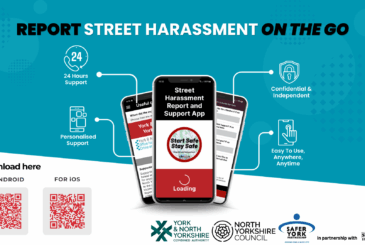 Report street harassment on the go. Scan the QR code to download the app.