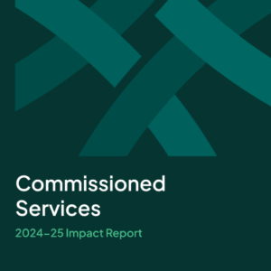 Front cover - Commissioned Services impact report