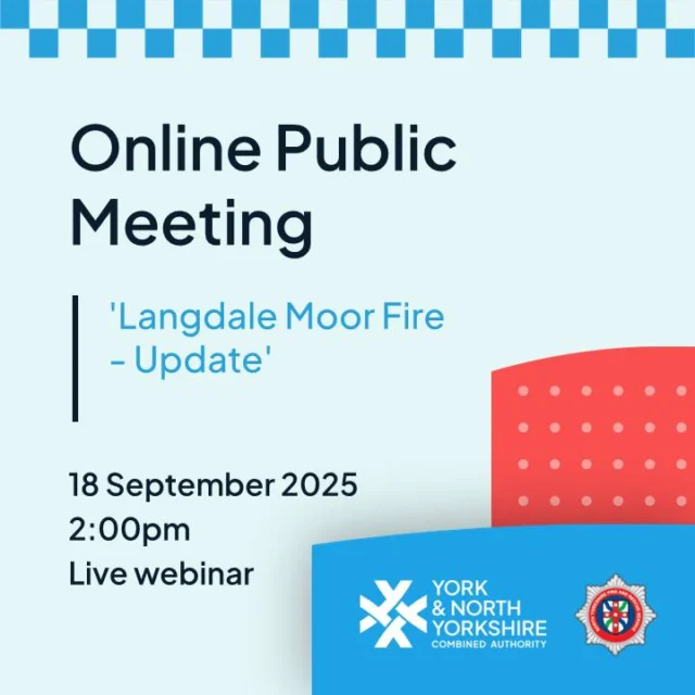 Online Public Meeting – WATCH LIVE 🚒 Today's online public meeting with @northyorksfire on Langdale Moor Fire - Update has now started. #YNYSCRUTINY Full details and presentations here:https://bit.ly/opm18sept2025